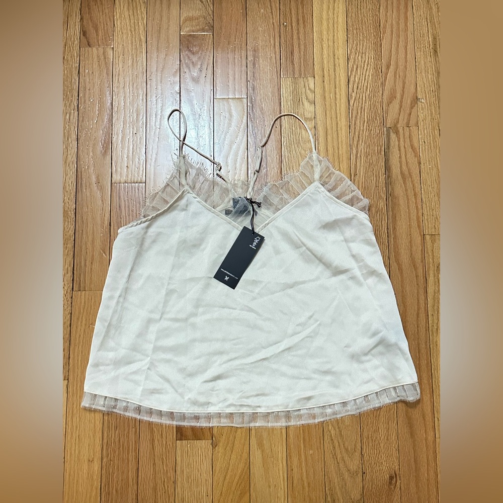 Christian Lacroix Cream Lace-Trim Camisole